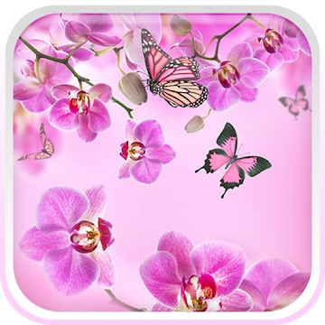 Aplikasi "Pink Flowers Live Wallpaper"