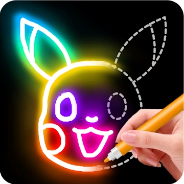 Application "Apprendre à dessiner Glow Cartoon"