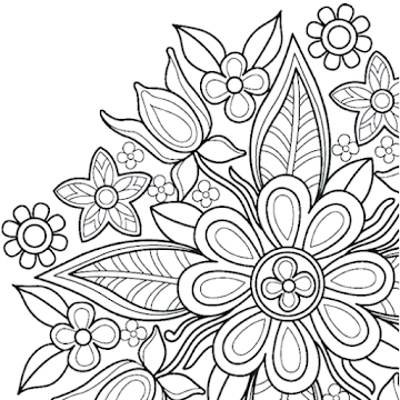 Uygulama "Çiçek Mandala boyama kitabı"