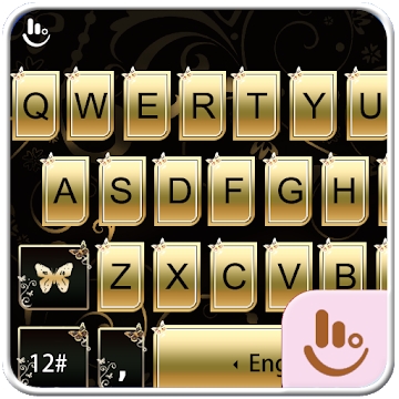Sovellus "Theme Gold Butterfly TouchPal"