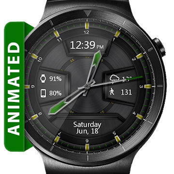 Aplikacija "Daring Graphite HD WatchFace Widget Živo Ozadje"