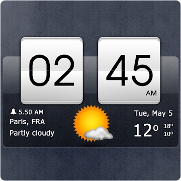 निःशुल्क सेंस फ्लिप घड़ी और मौसम app
