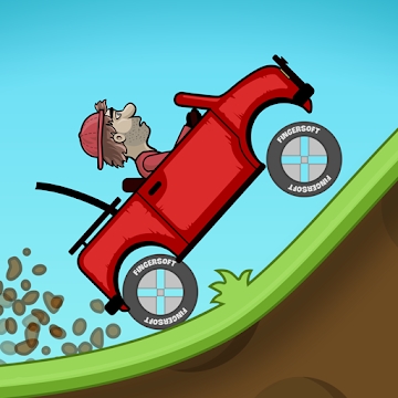 O aplicativo "Hill Climb Racing"
