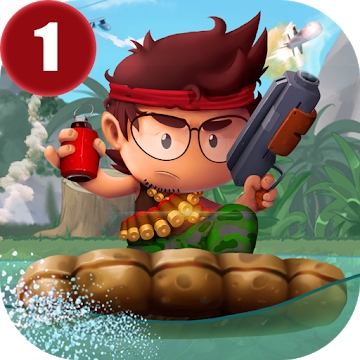 Applikation "Ramboat - Offline spel: Hoppa, springa och skjuta"