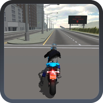 Motorcykel kör simulator 3D applikation