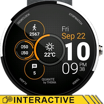 Aplikace "Quante Watch Face & Clock Widget"