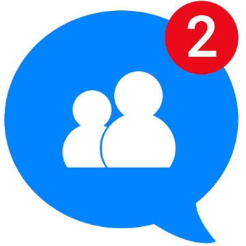 Applikation "Messenger til meddelelser, tekst og videochat"